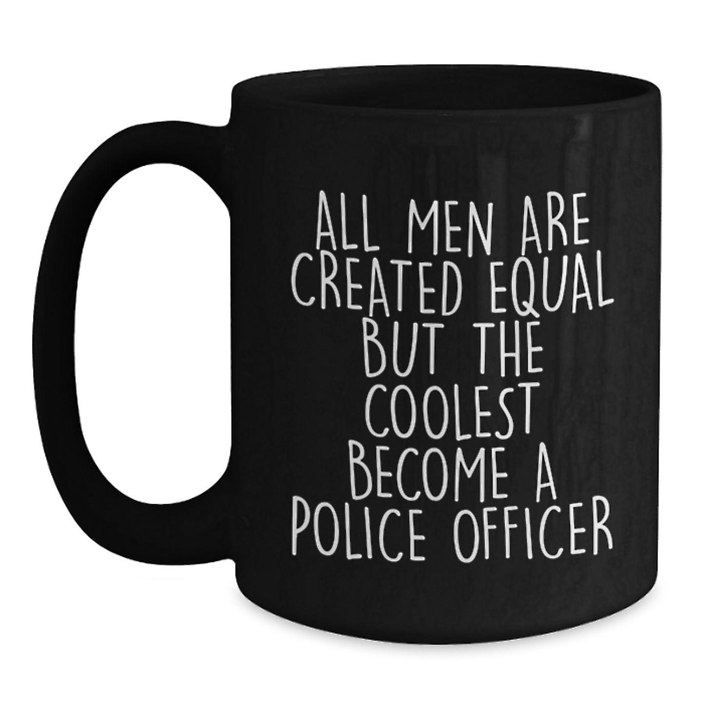 Police Officer Keepsake Black Coffee Mug for Him Birthday Gift - Main