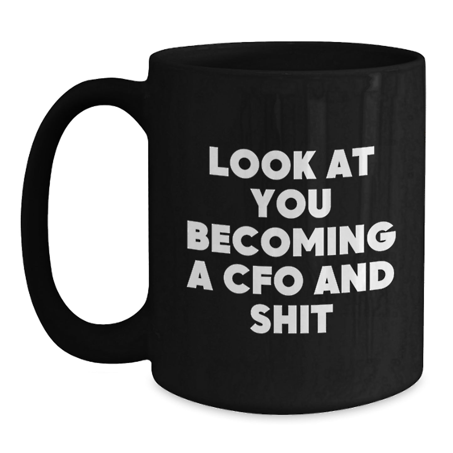 Funny CFO Gifts for Men, Black Coffee Mug, Look At You Becoming A CFO And Shit, Graduation Unique Gifts from Friends, Family, Coworkers - Main