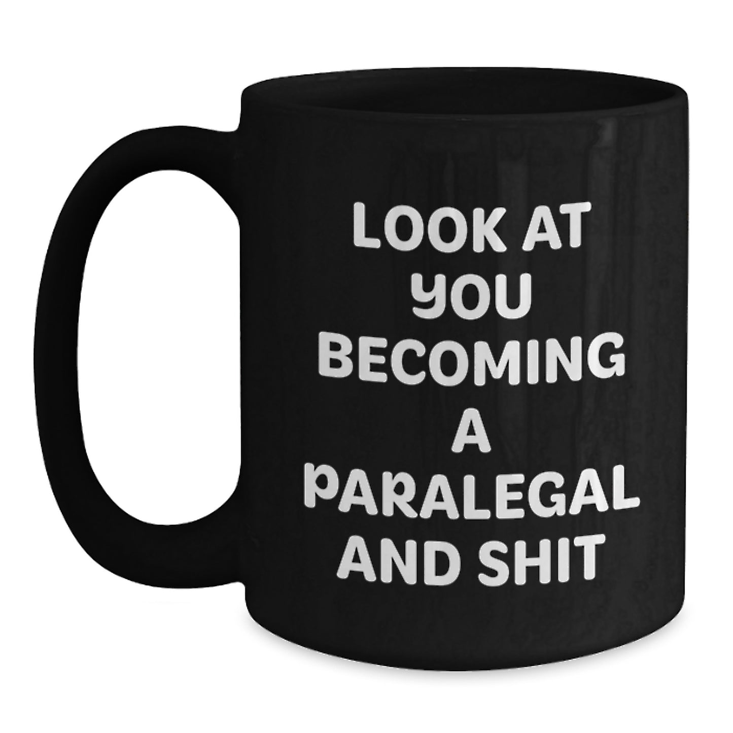 Funny Paralegal Black Coffee Mug Gifts for Paralegal Friends from Men, Unique Christmas Unique Gifts, Inspirational Mugs for Lawyers - Main
