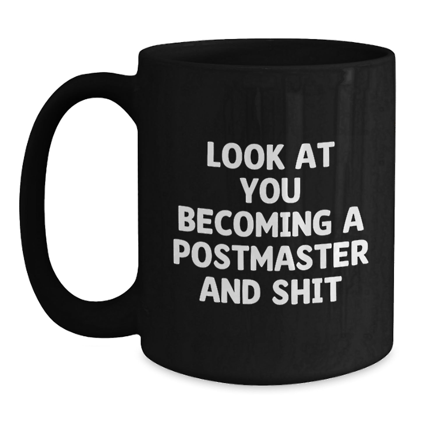 Funny Postmaster Gifts, Black Coffee Mug, Perfect for Postmaster Friends, Gifts from Friends for Postmaster - Main