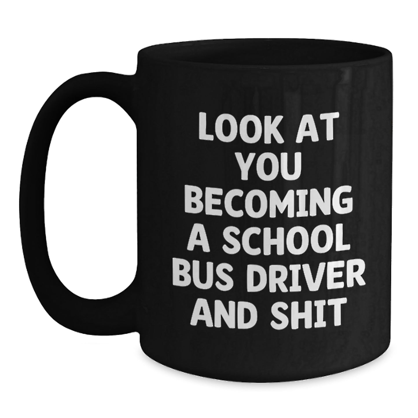 Funny School Bus Driver Gifts from Friends - Become a Legend with this Unique Black Coffee Mug - School Bus Driver Christmas Unique Gifts - Main