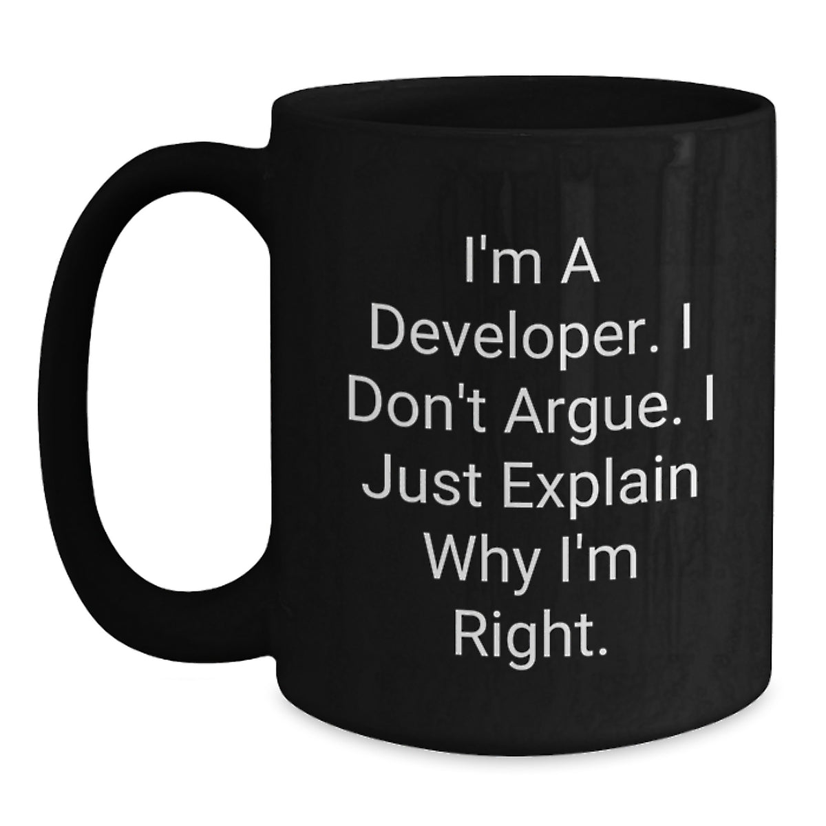 Christmas Gift For Her - Developer Quote Present Coffee Mug - Main