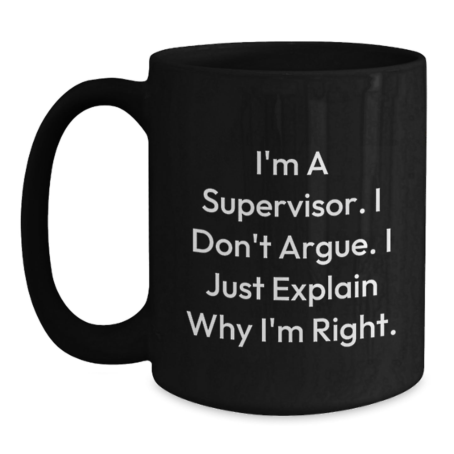 Funny Supervisor Gifts from Friends, Gifts for Supervisor, Black Coffee Mug for Graduation Unique - Main