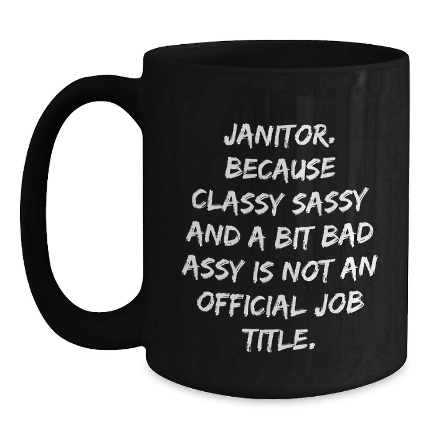 Funny Janitor Gifts for Men, Unique Black Coffee Mugs for Janitor Friends, Christmas Unique Gifts from Men to Janitor - Main