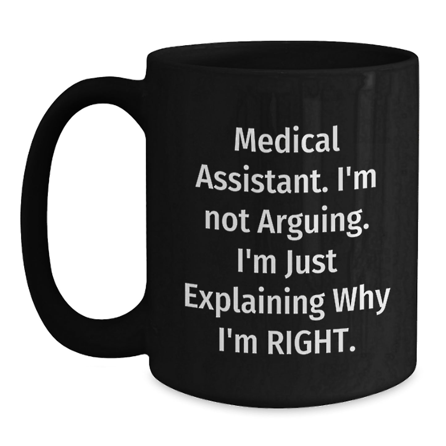Medical Assistant Keepsake Black Coffee Mug for Him Birthday Gift - Main