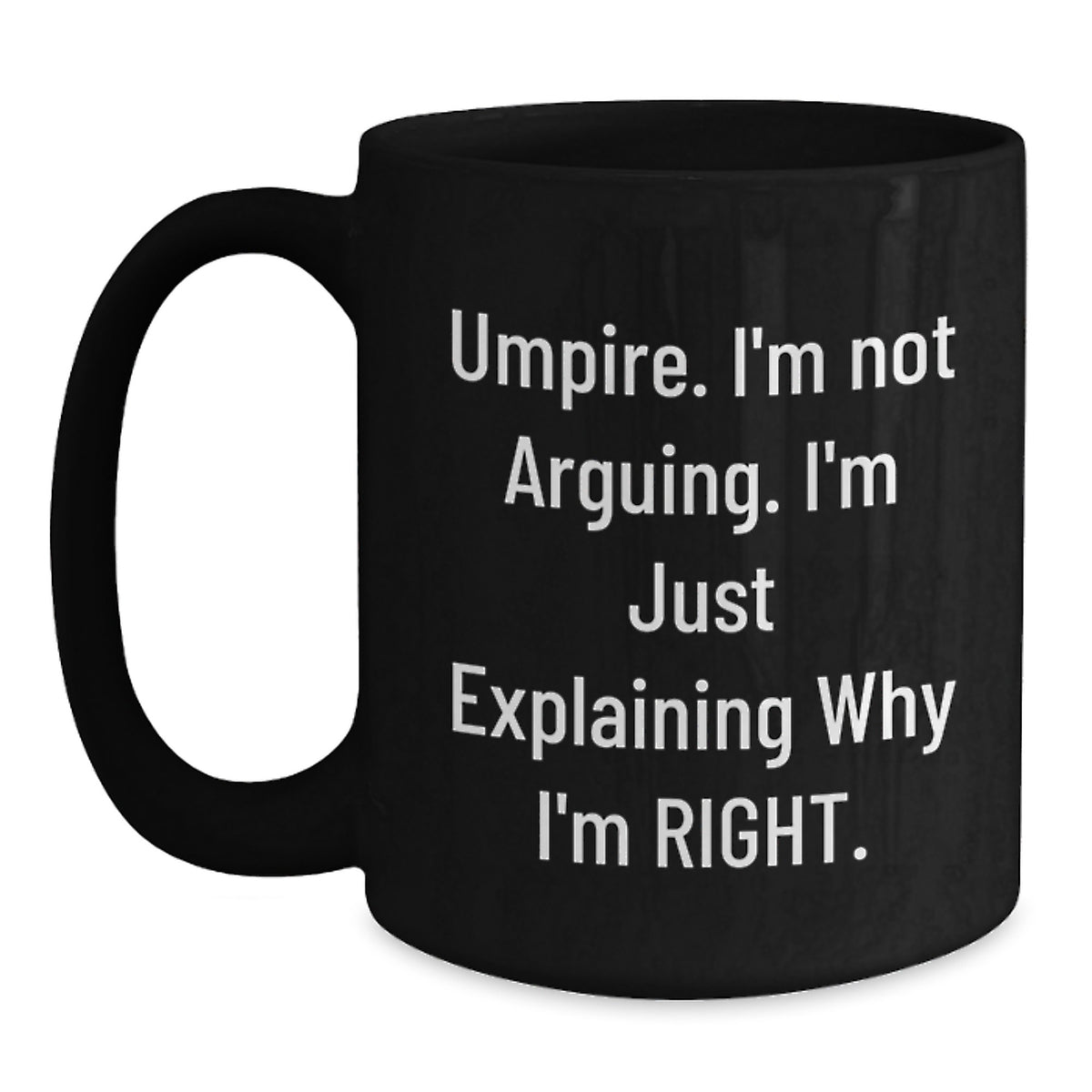 Umpire Keepsake Black Coffee Mug for Him Birthday Gift 11oz plus - Main