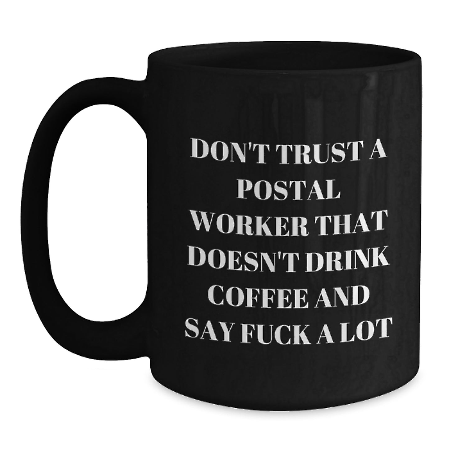 Funny Postman Mug Gifts for Men, Unique Black Coffee Mugs for Postal Worker Friends, Graduation Unique Gifts from Family - Main