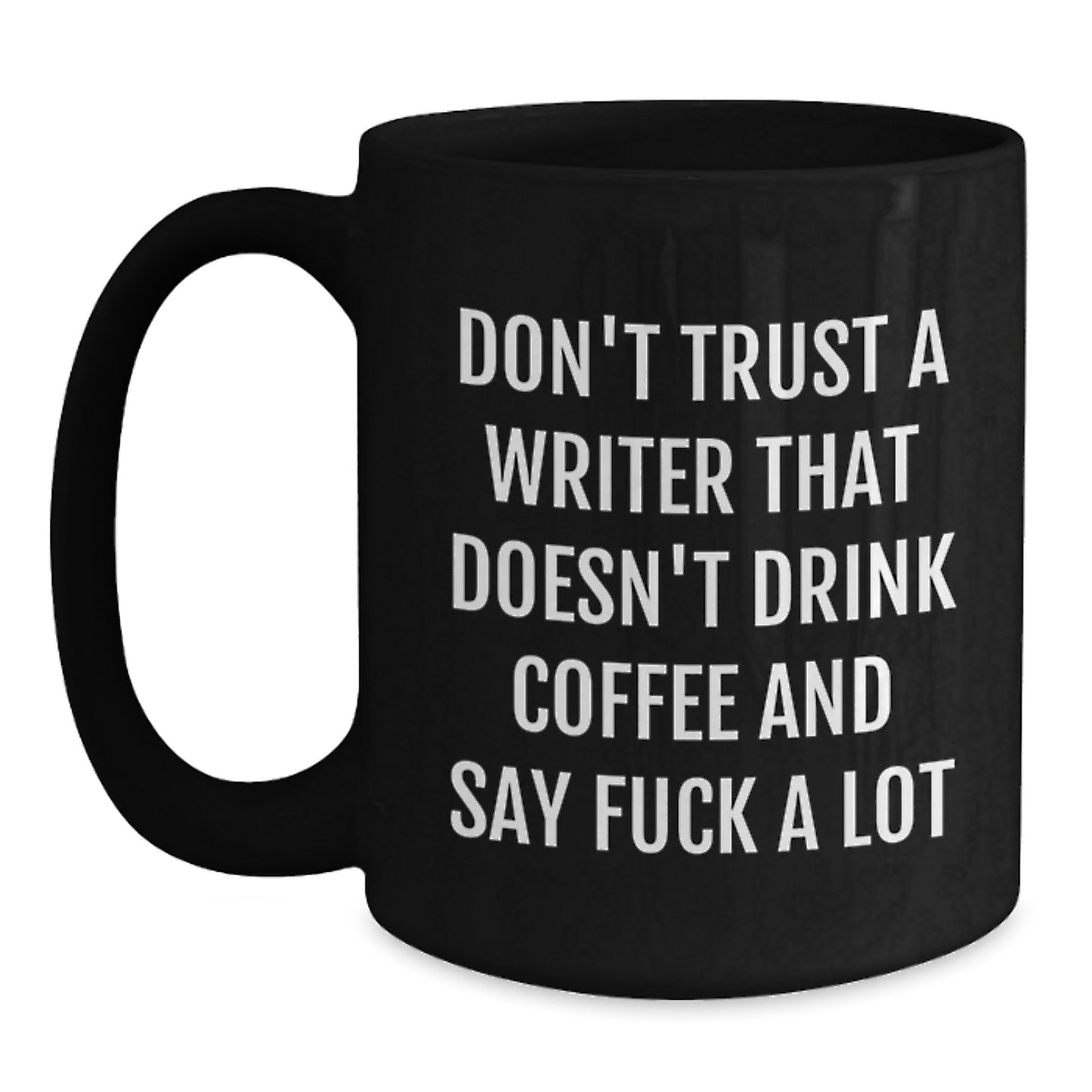 Funny Writer Gifts from Friends for Writer Men, Black Coffee Mug with Cute Quote, Graduation Unique Gifts - Main