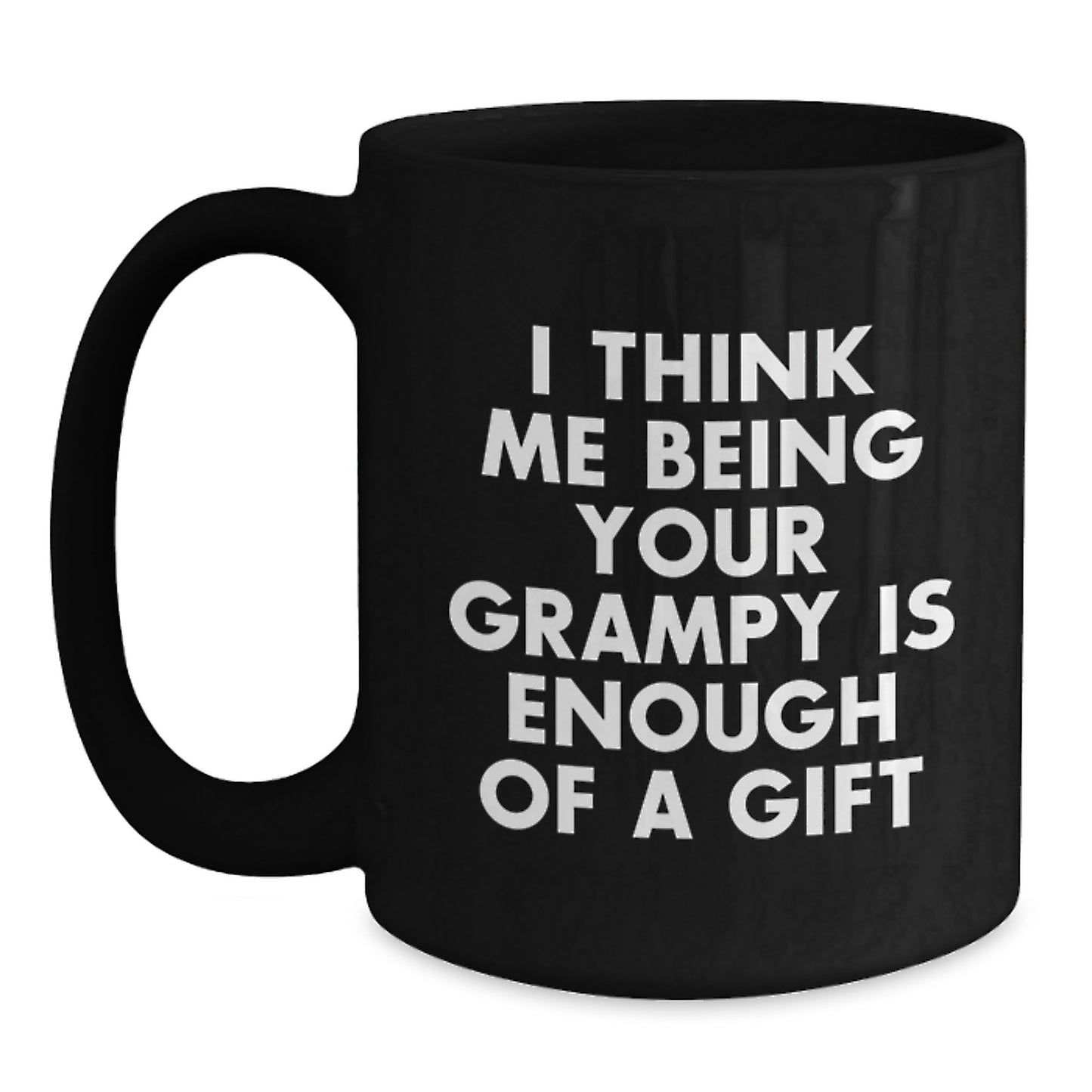 Grampy Keepsake Black Coffee Mug for Him Birthday Gift 11oz Ceramic - Main