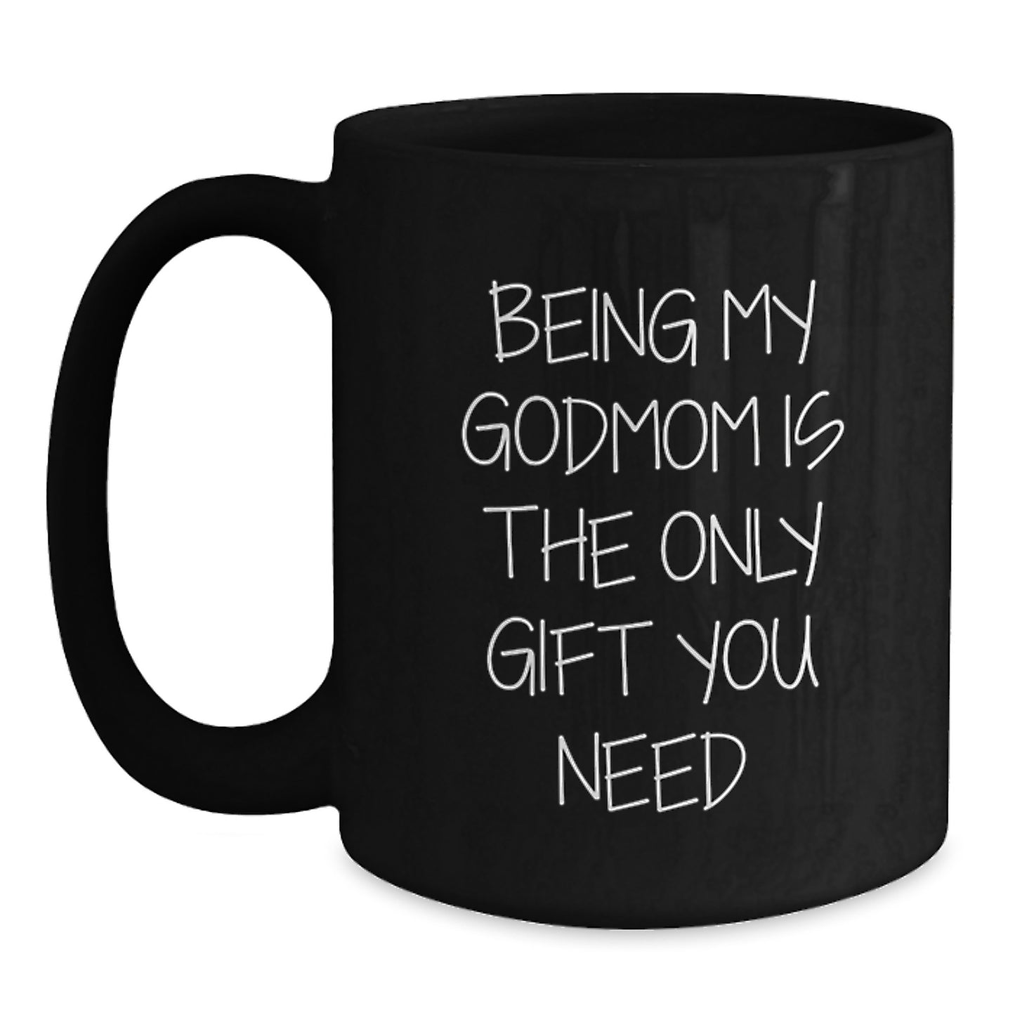 Godmom Keepsake Ceramic Black Coffee Mug for Him Birthday Gift - Main