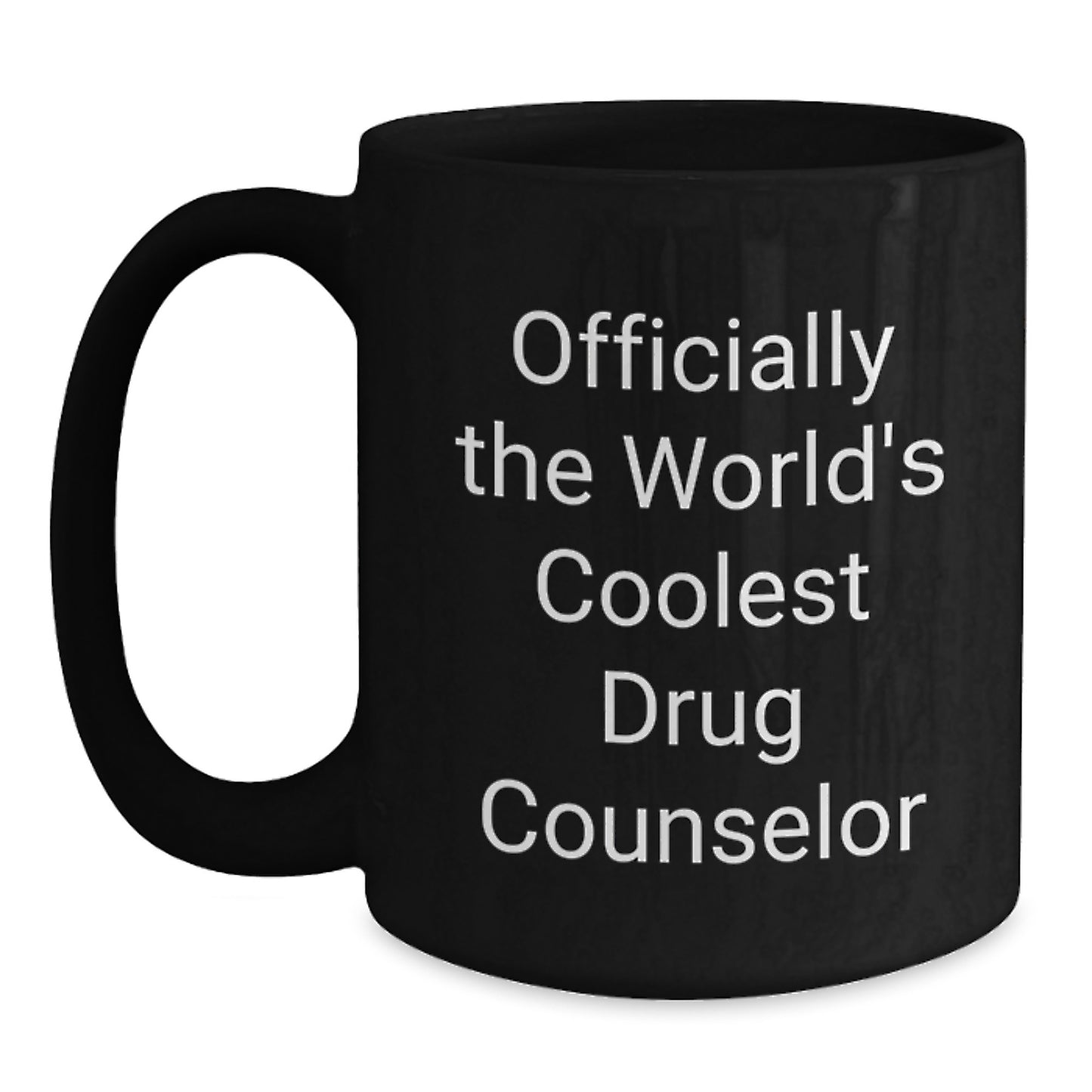 Drug Counselor Keepsake Black Coffee Mug Birthday Gift for Him - Main