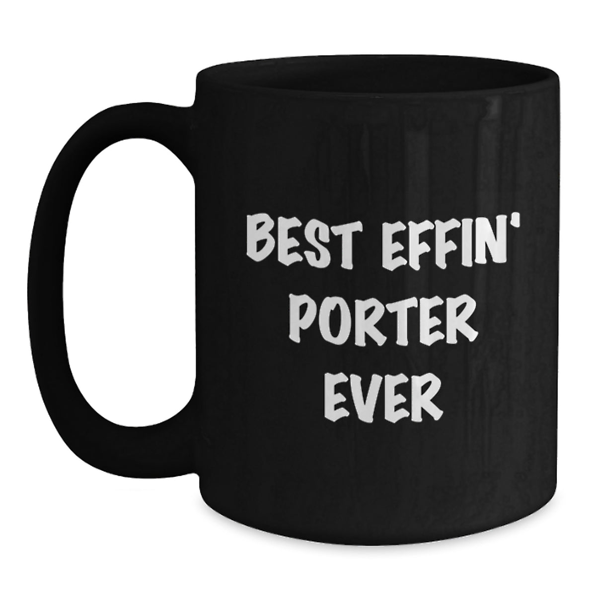 Porter Keepsake Black Ceramic Coffee Mug 11oz for Him Birthday Gift - Main