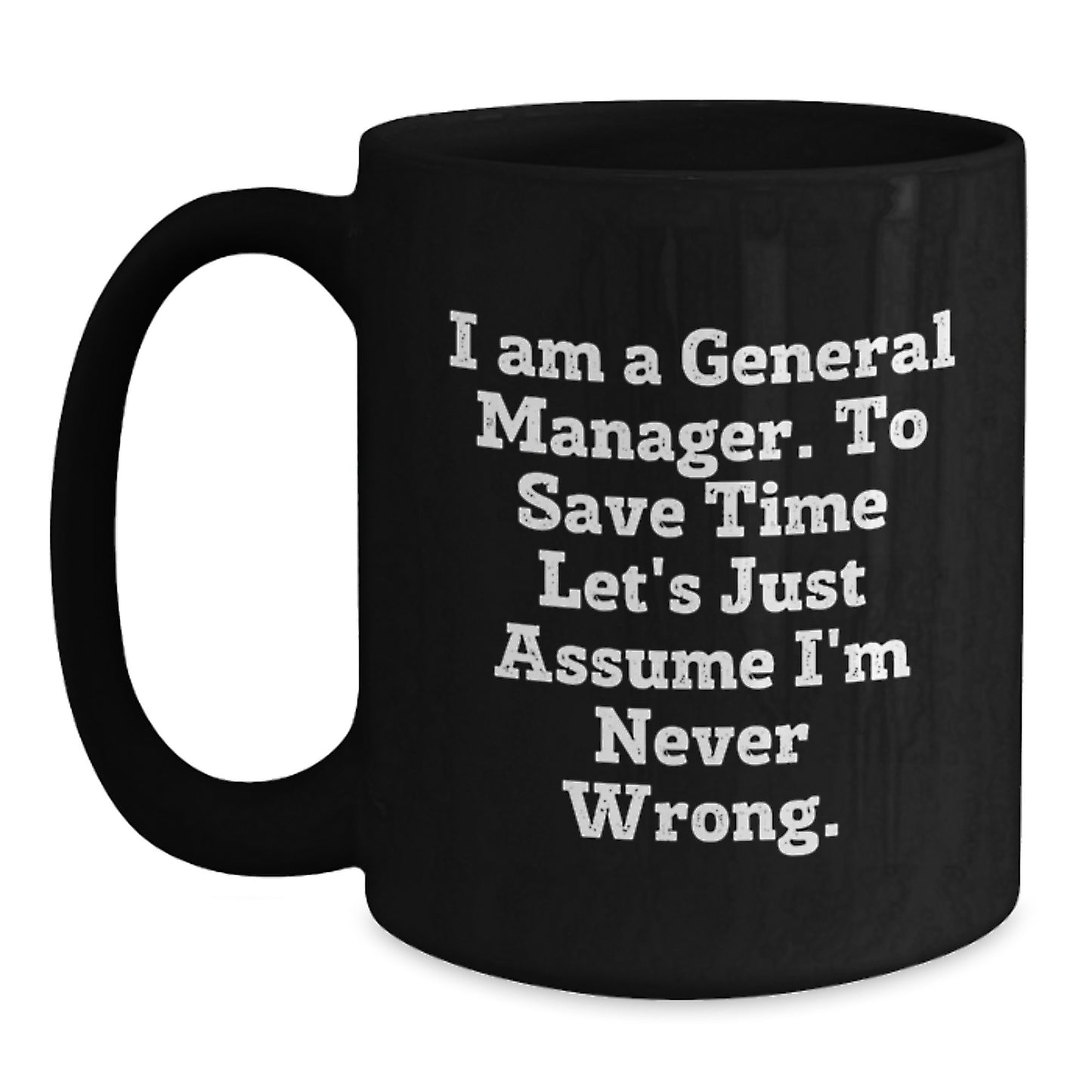 General Manager Keepsake Black Coffee Mug for Him Birthday Gift - Main