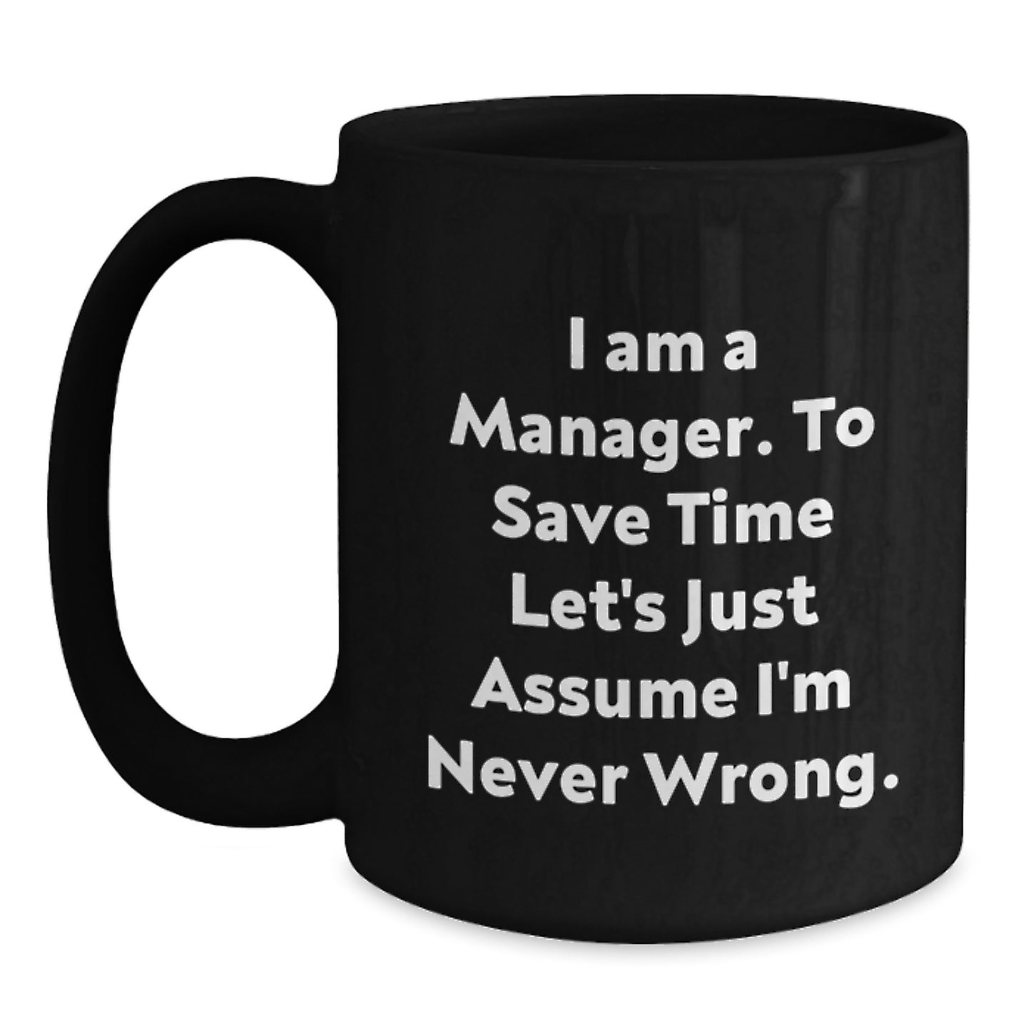 Birthday Gift Manager Premium Black Coffee Mug for Her Present - Main