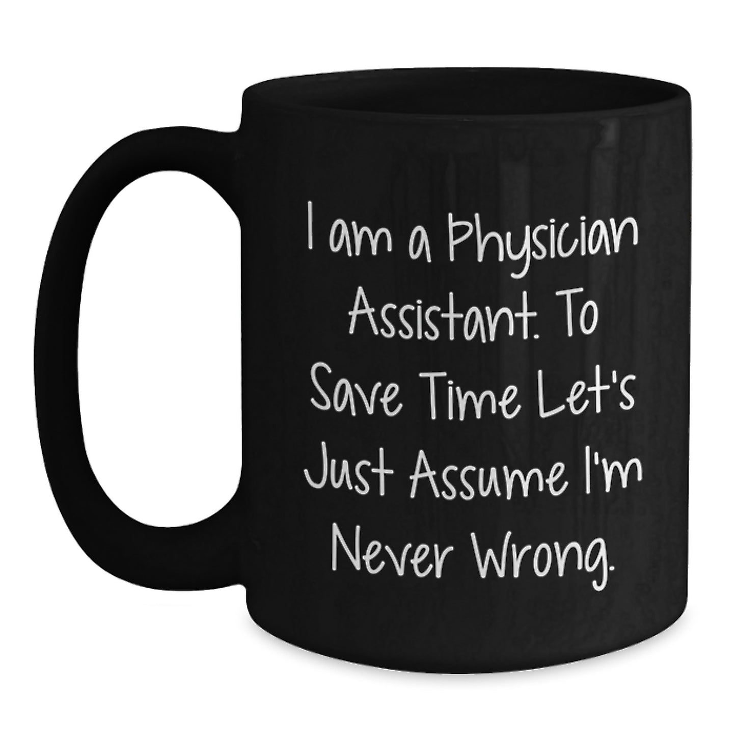 Physician Assistant Keepsake Black Coffee Mug for Him Birthday Gift - Main
