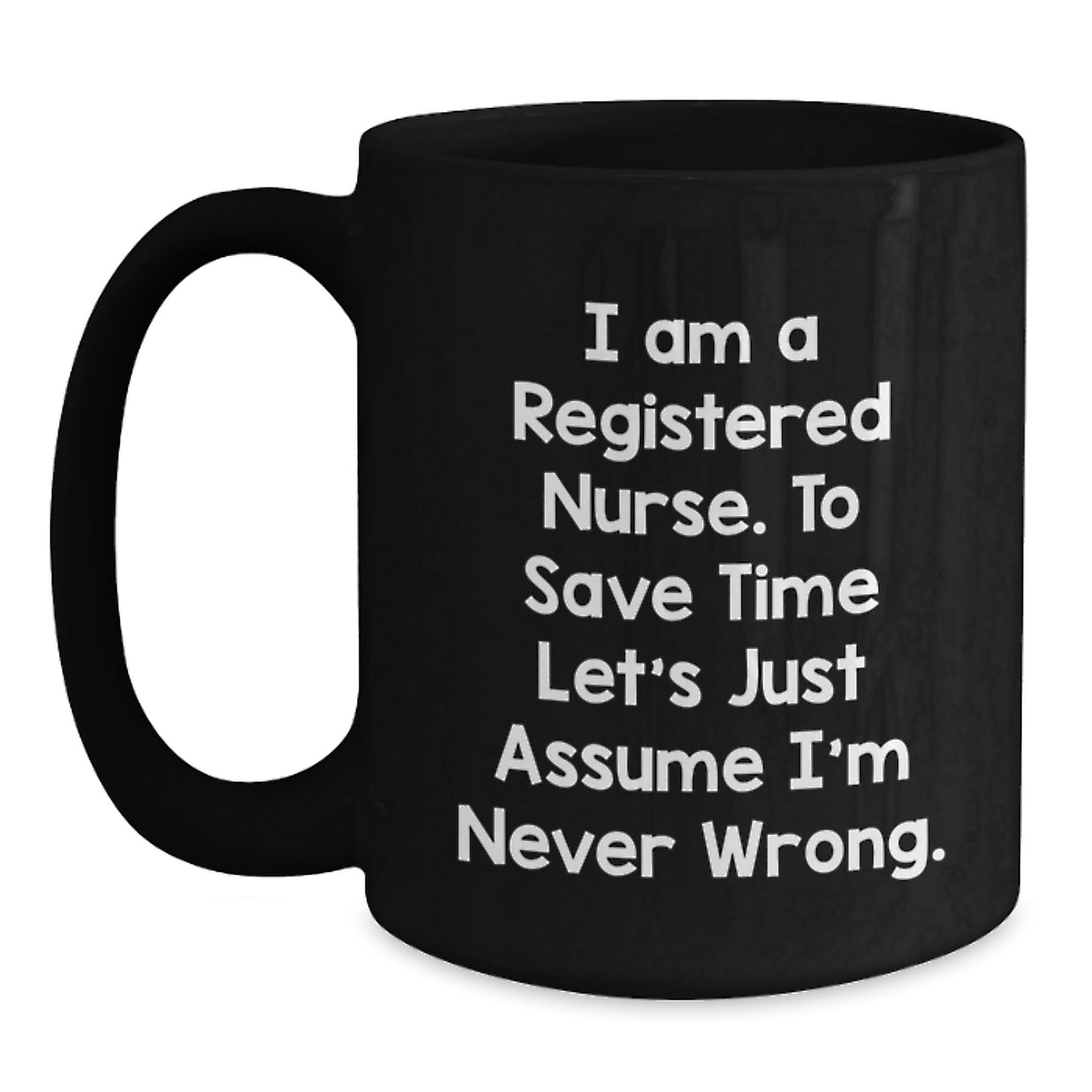 Registered Nurse Black Coffee Mug Keepsake Birthday Gift for Him - Main