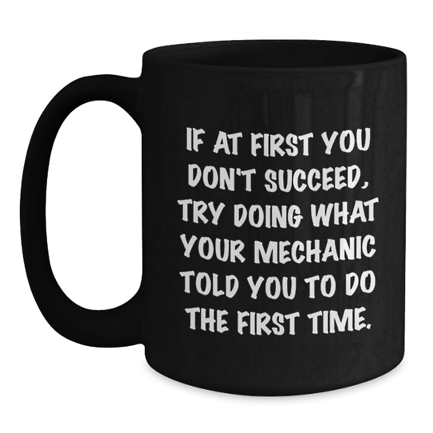 Mechanic Keepsake Black Coffee Mug for Him Birthday Gift 11oz - Main