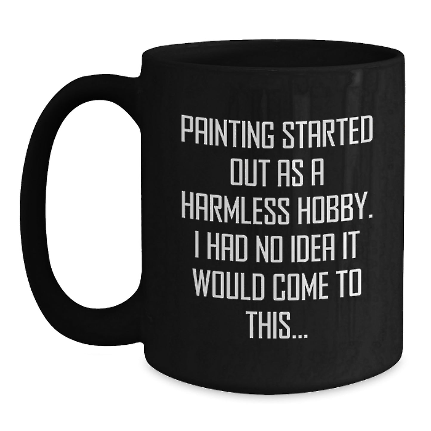 Painting Keepsake Ceramic Black Coffee Mug for Him Birthday Gift - Main