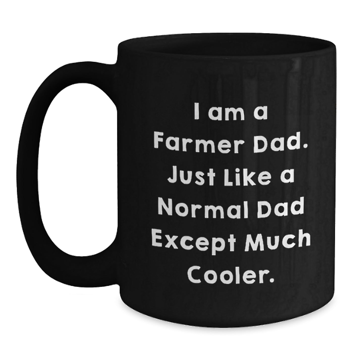 Farmer Keepsake Black Coffee Mug For Him Birthday Gift Cool Dad - Main
