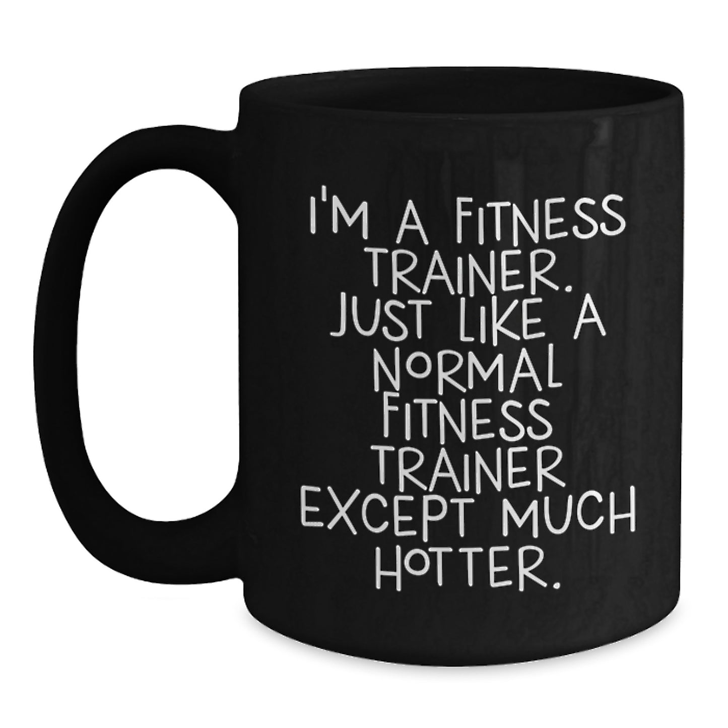 Funny Fitness Trainer Gifts for Men from Friends, Black Coffee Mugs for Fitness Enthusiasts, I'm A Fitness Trainer Mug - Main