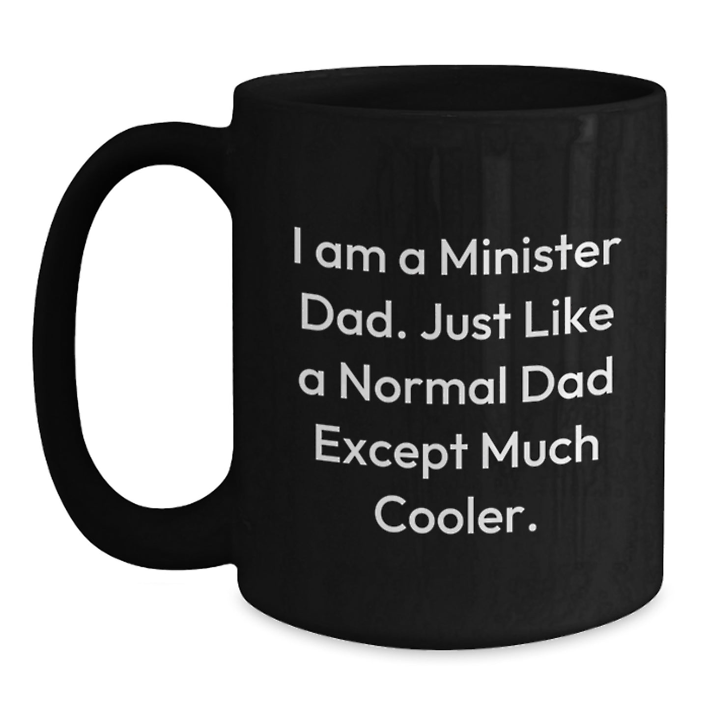 Minister Keepsake Premium Ceramic Black Coffee Mug for Him Birthday Gift - Main