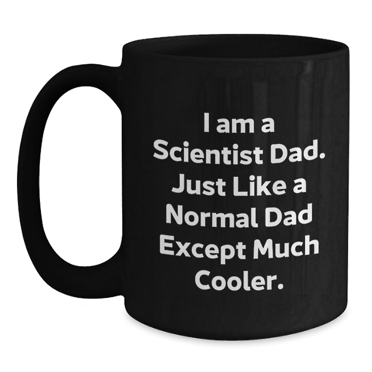 Scientist Keepsake Black Coffee Mug for Him Birthday Gift 11oz Ceramic - Main