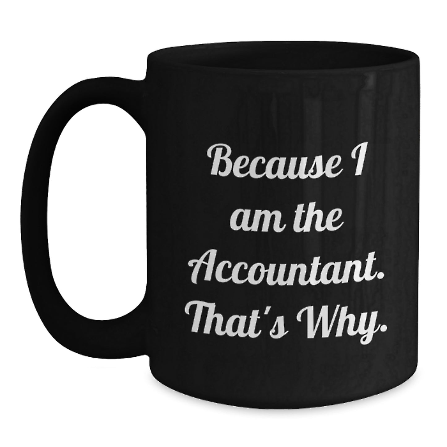 Birthday Gift Accountant Black Coffee Mug for Her Present - Main