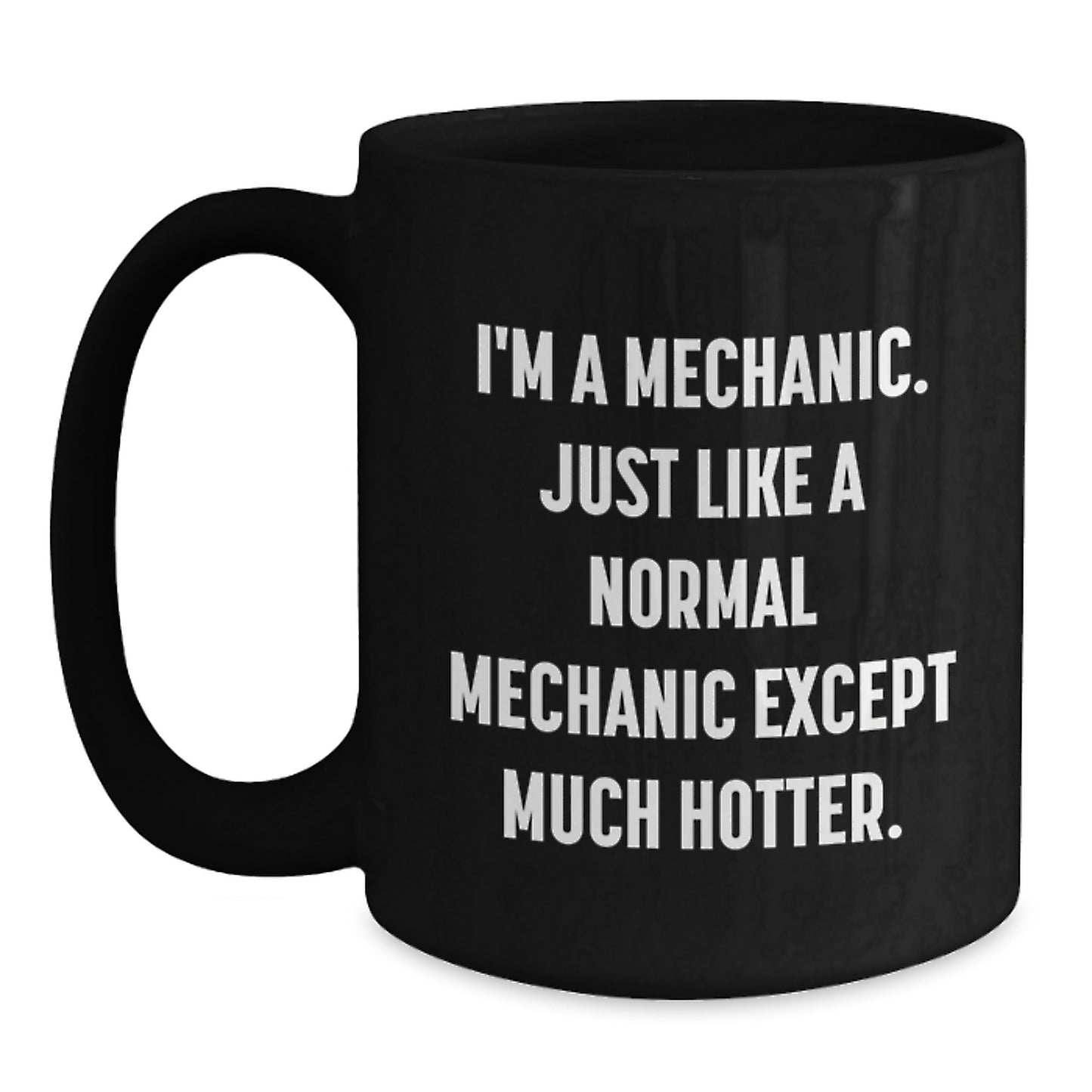 Funny Mechanic Gifts for Men, Unique Black Coffee Mug from Friends to Mechanic, Perfect for Hot Mechanic at Christmas - Main