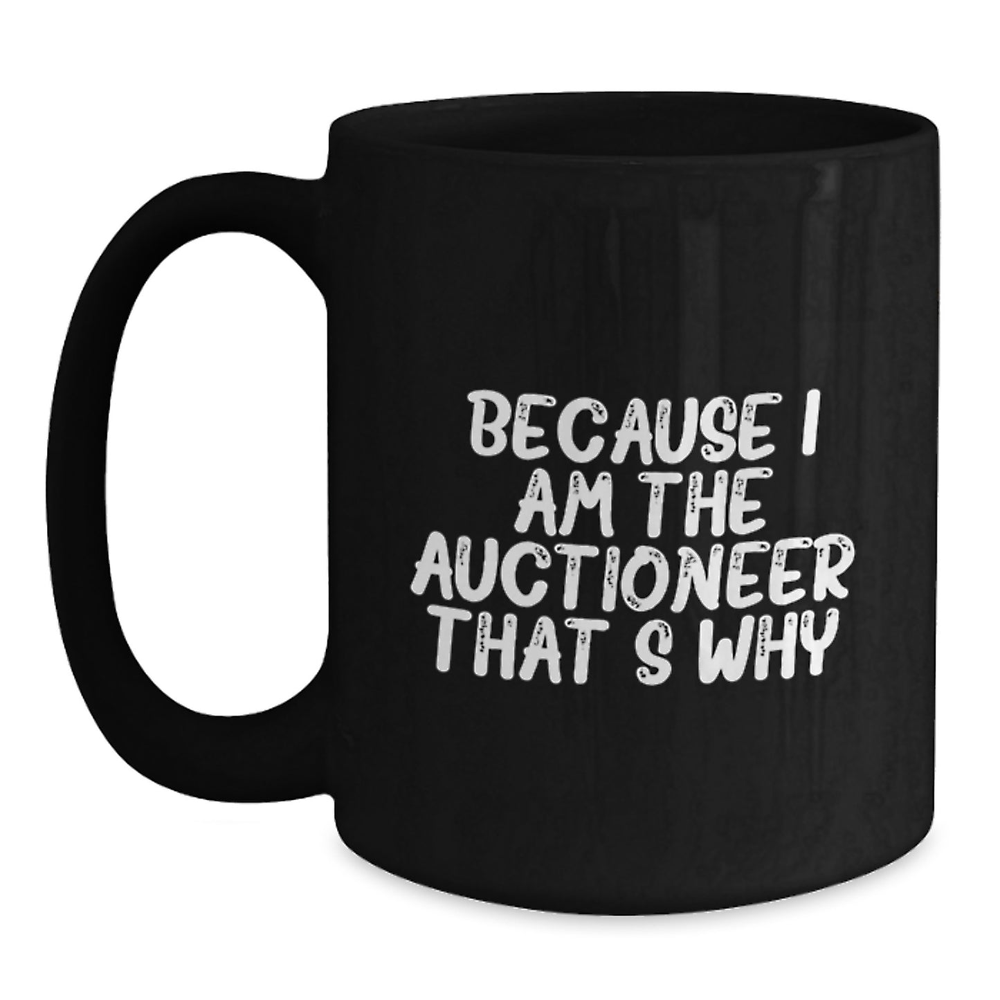 Birthday Gift Auctioneer Premium Black Coffee Mug for Her Present - Main