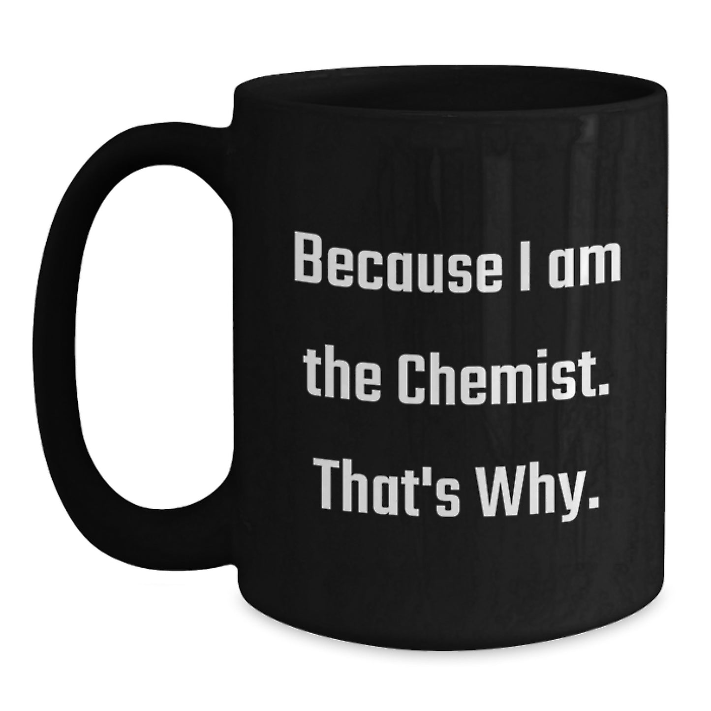 Birthday Gift Chemist Black Coffee Mug for Her Present - Main