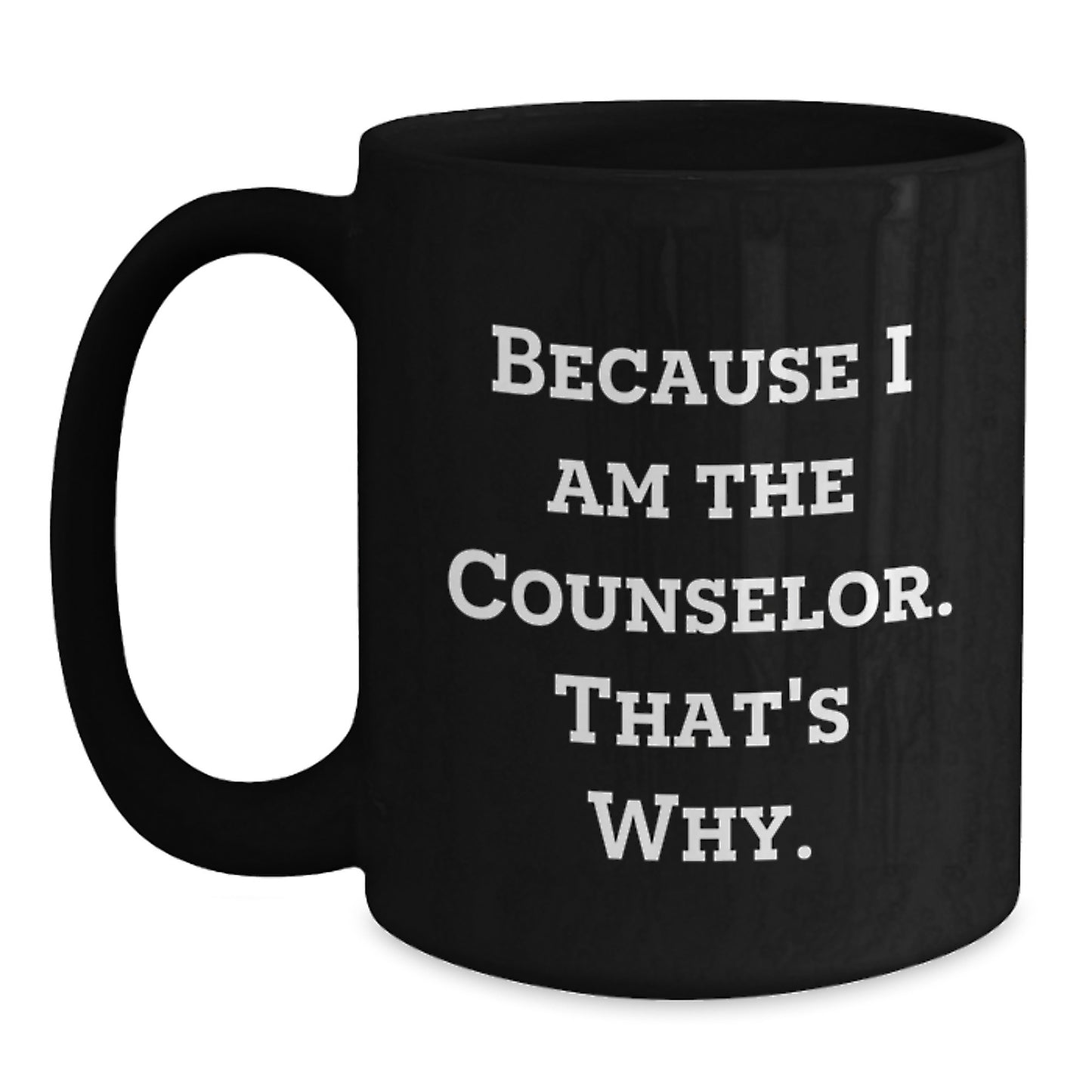 Birthday Gift for Her Counselor Black Coffee Mug Surprise Present - Main