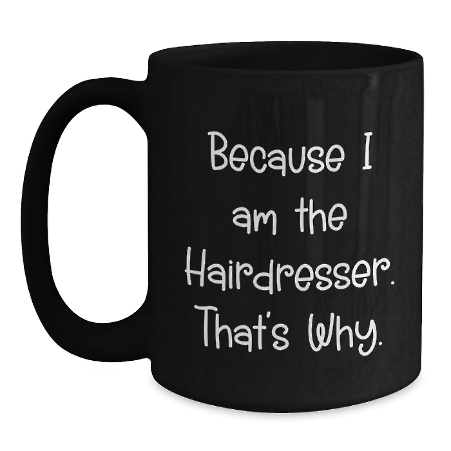 Hairdresser Keepsake Black Coffee Ceramic Mug for Him Birthday Gift - Main
