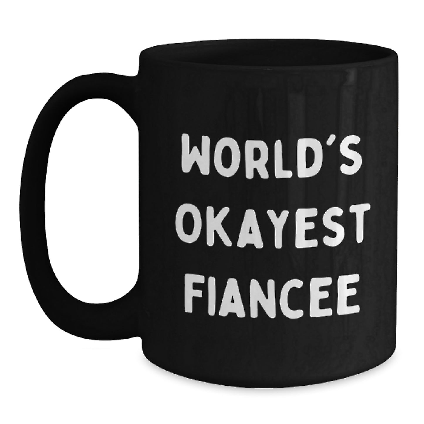 Birthday Gift Fiancee Black Coffee Mug Keepsake Present for Her - Main