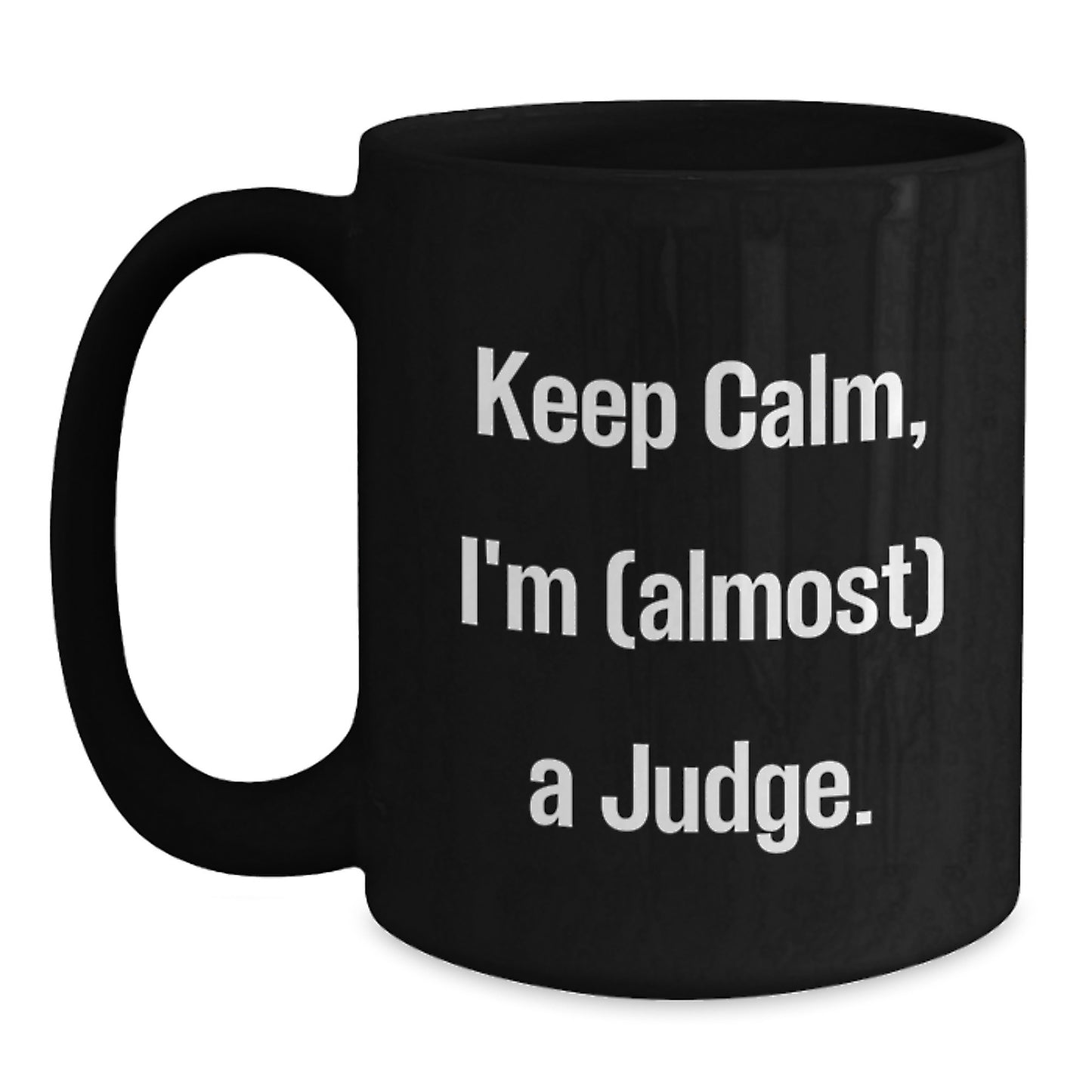 Birthday Gift for Her Judge Keepsake Black Coffee Mug Present - Main