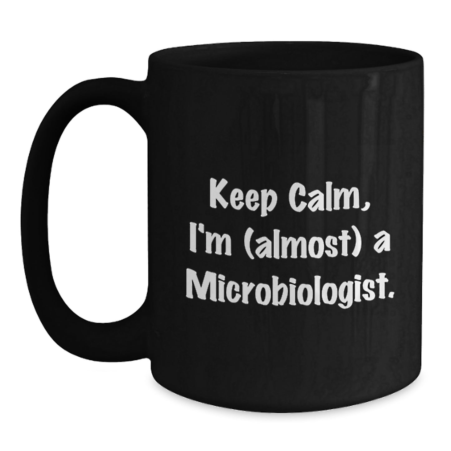 Microbiologist Keepsake Black Coffee Mug for Him Birthday Gift - Main