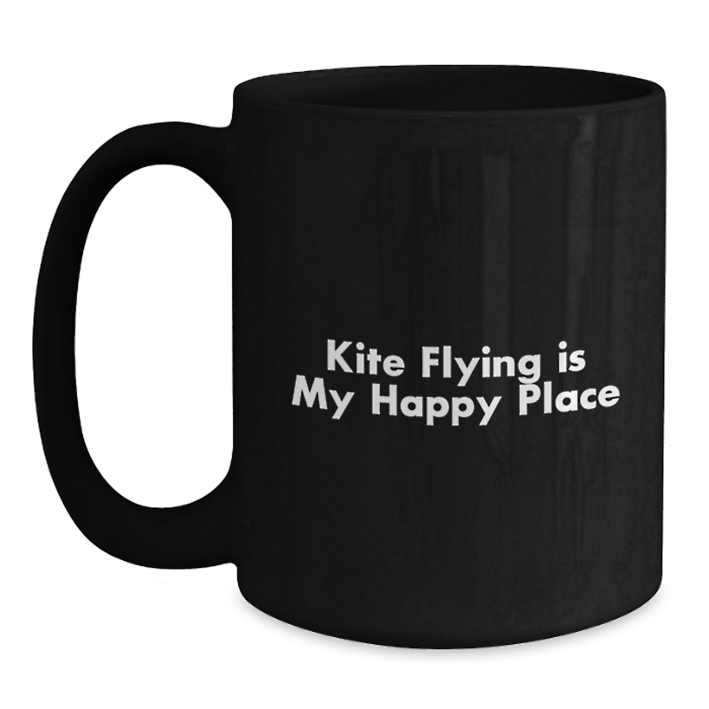 Kite Flying Gifts for Men and Women - Funny Black Coffee Mug - Valentine's Unique Gifts for Kite Enthusiasts, Gifts from Family, Friends, or Coworkers - Main