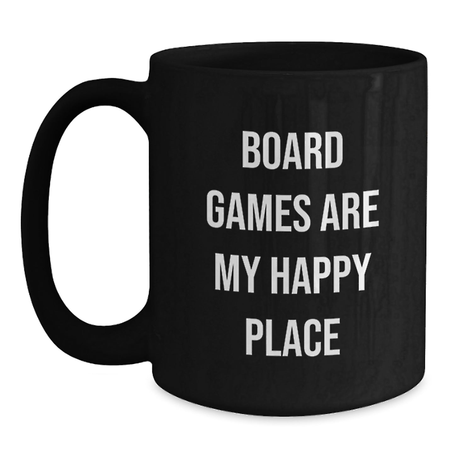 Fun Board Games Black Coffee Mugs for Valentine's Gifts from Men to Friends who Love Board Games Are My Happy Place - Main