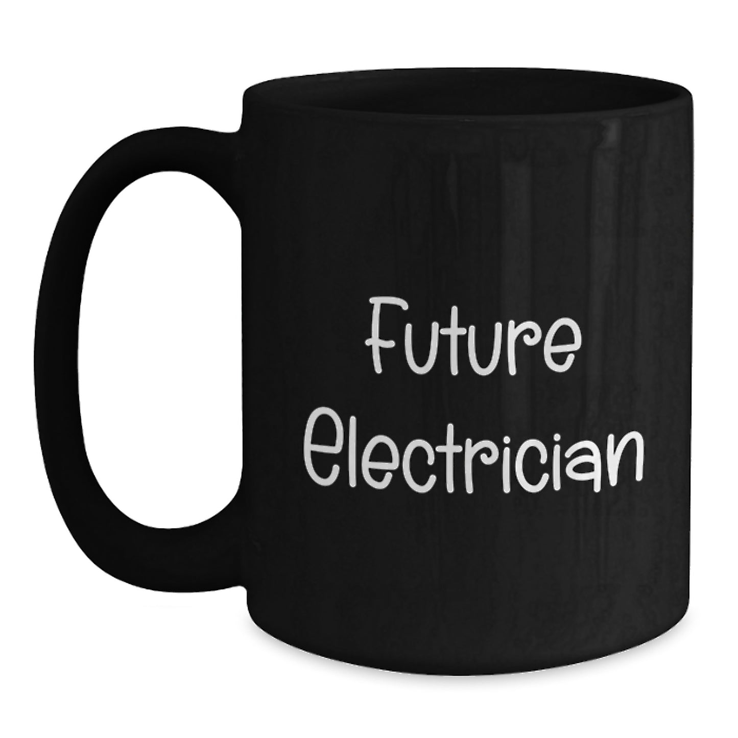 Funny Future Electrician Gifts for Electrician Friends and Coworkers, Black Coffee Mug, Unique Birthday Unique Gift from Men to Electrician - Main