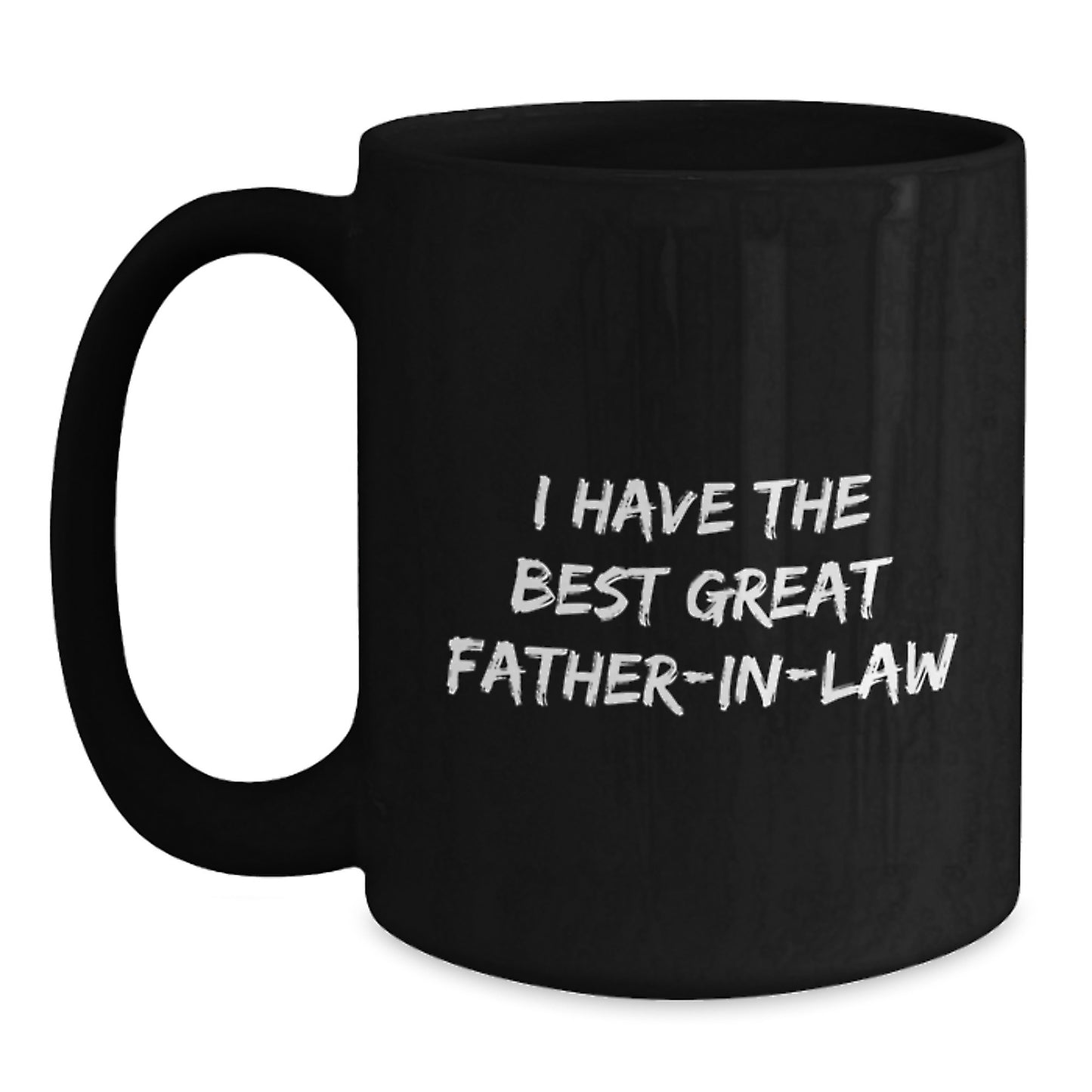 Funny Father-in-law Gifts from Men, Unique Black Coffee Mugs for Christmas, 'I Have The Best Great Father-in-law' - Main