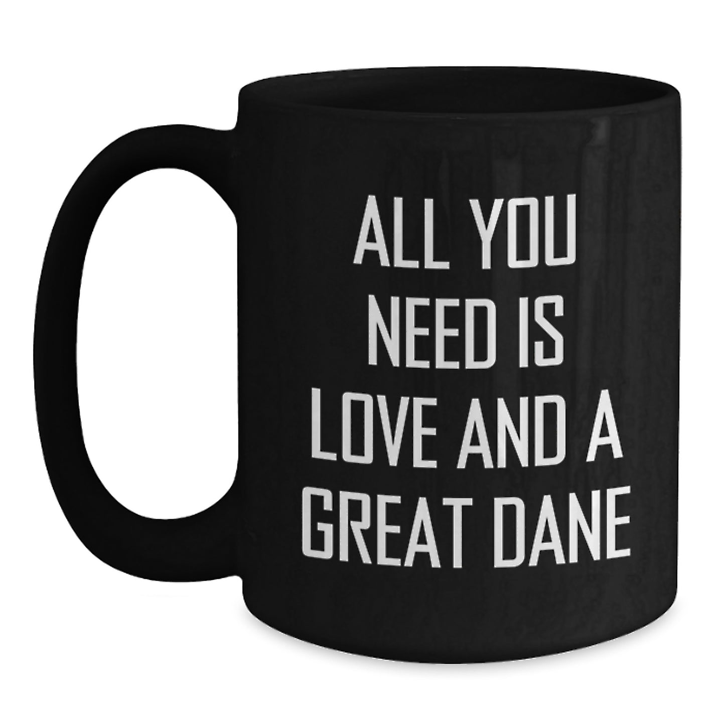 Funny Great Dane Dog Lover Gifts from Men to Friends, Unique Birthday Unique Gifts for Great Dane Dog Fans, Black Coffee Mug for Dog Lovers - Main