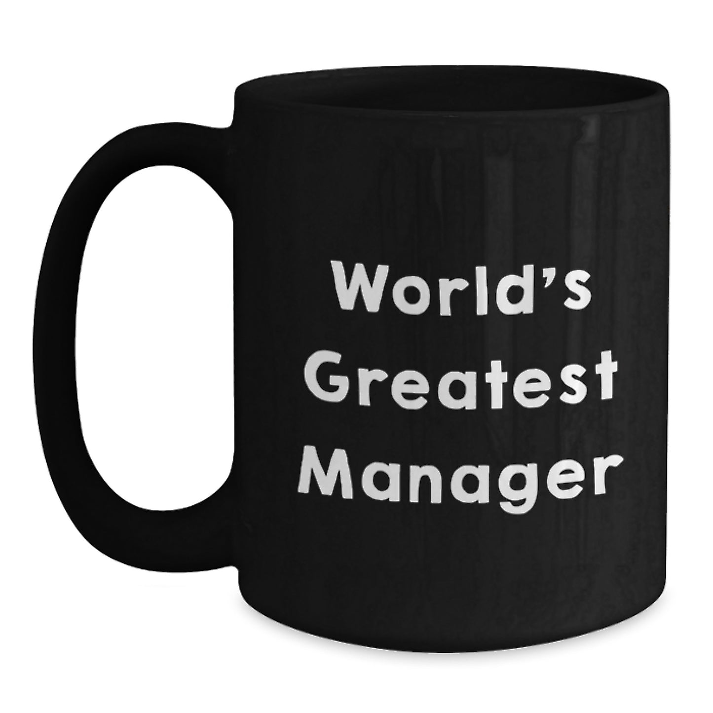 Funny World's Greatest Manager Gifts, Black Coffee Mug for Men, Father's Day Unique Gifts from Friends and Family - Main