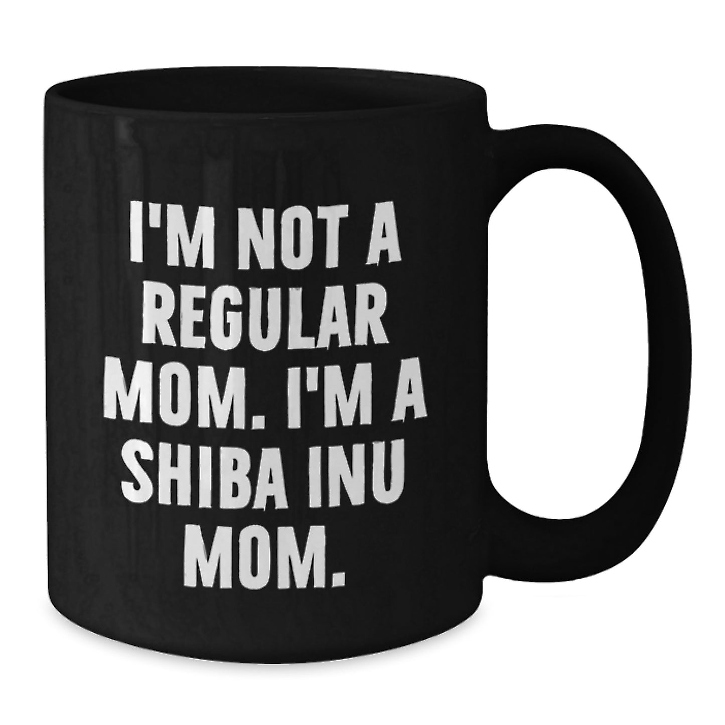 Funny Shiba Inu Mom Gifts from Family, Birthday Unique Gifts for Shiba Inu Dog Enthusiasts, Black Coffee Mug - Additional