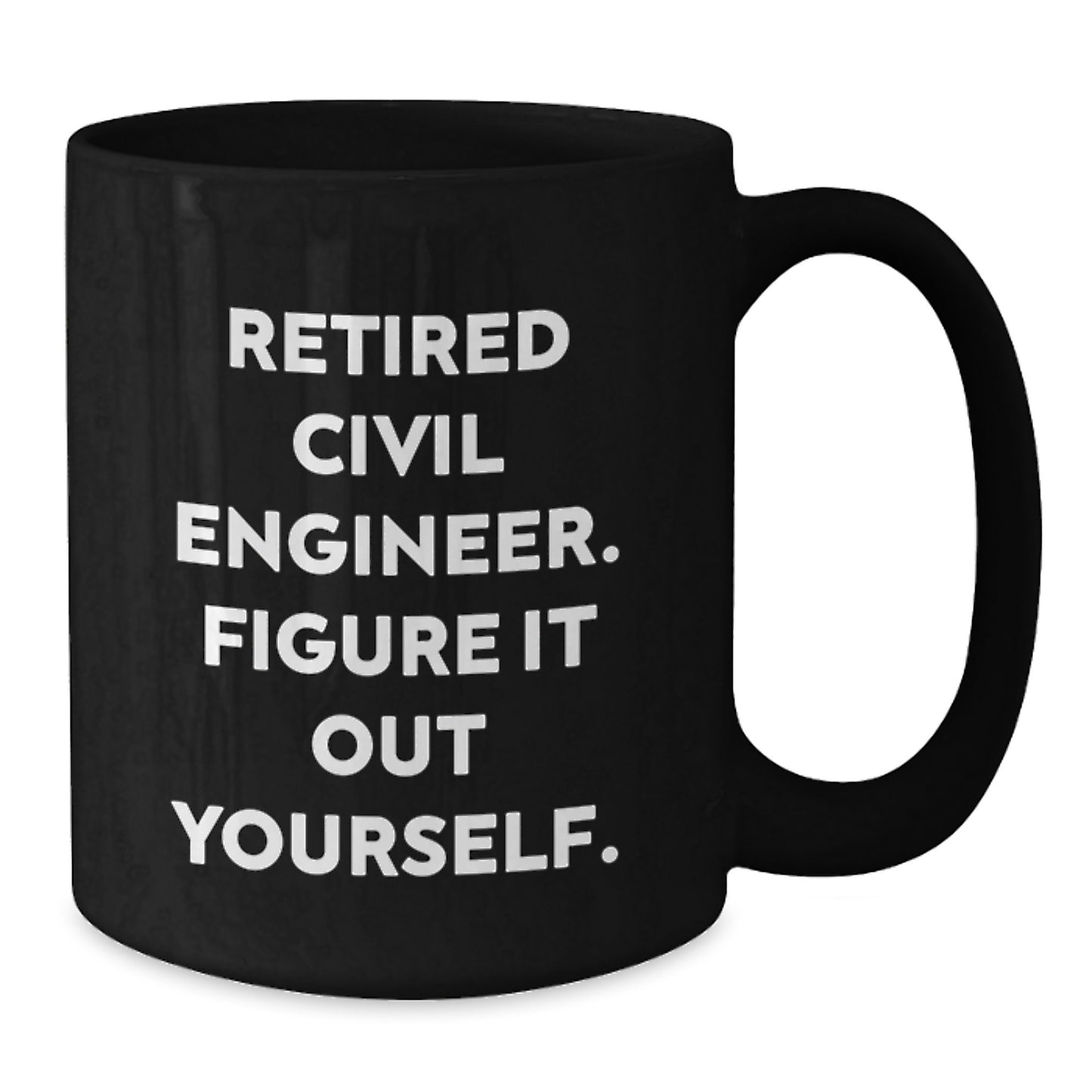 Civil Engineer Christmas Cheer Funny Quote Black Coffee Mug Gifts for Men by Friends - Additional