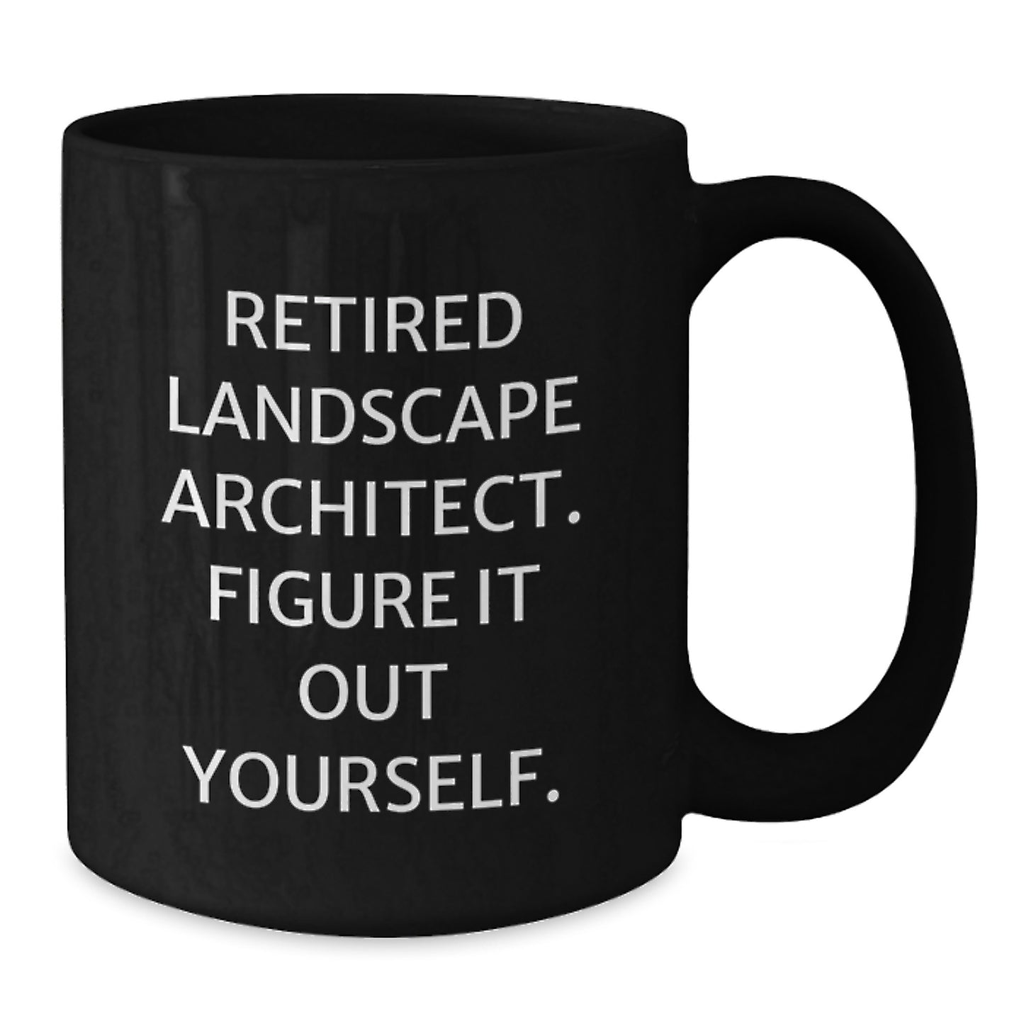 Landscape Architect Graduation Unique Gifts from Friends, Black Coffee Mug - 'Figure It Out Yourself' Sarcasm Quote - Additional