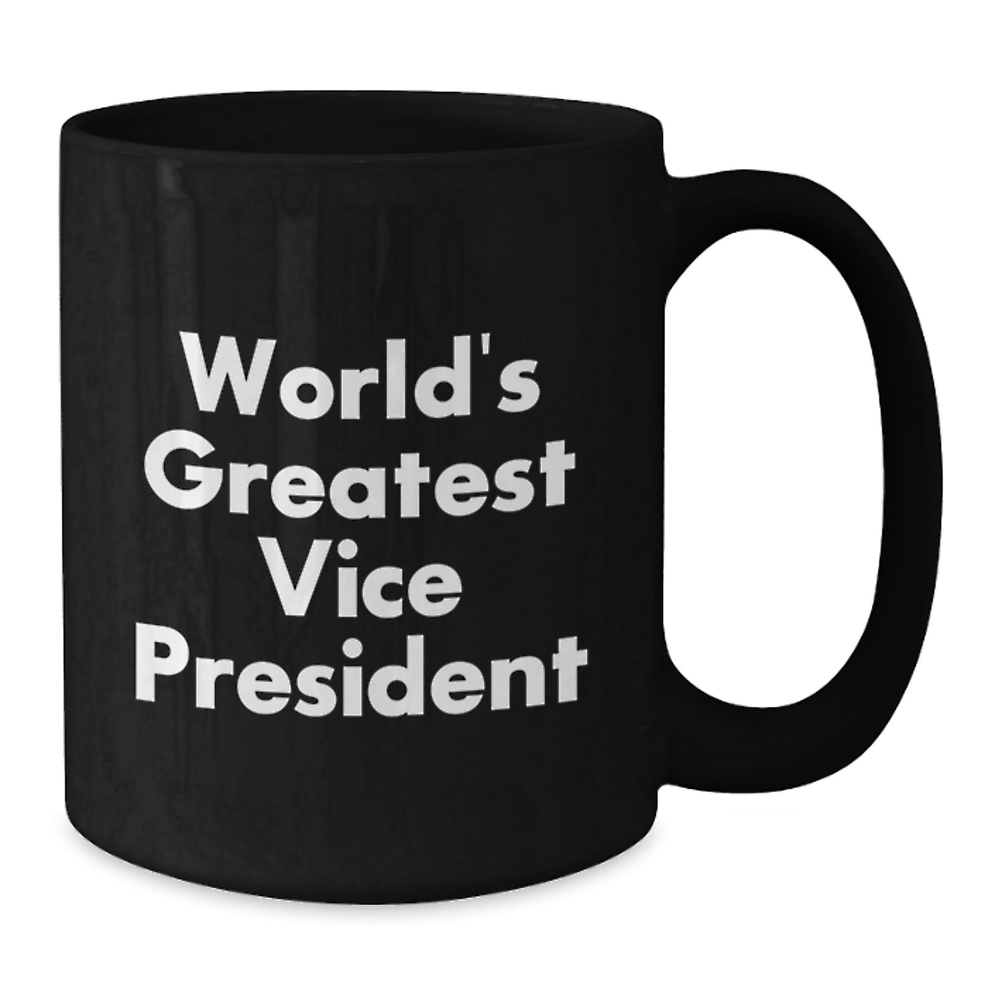 Funny Vice President Gifts - 'World's Greatest Vice President' Black Coffee Mug, Birthday Unique Gifts for Men or Women from Coworkers, Friends, or Family - Additional