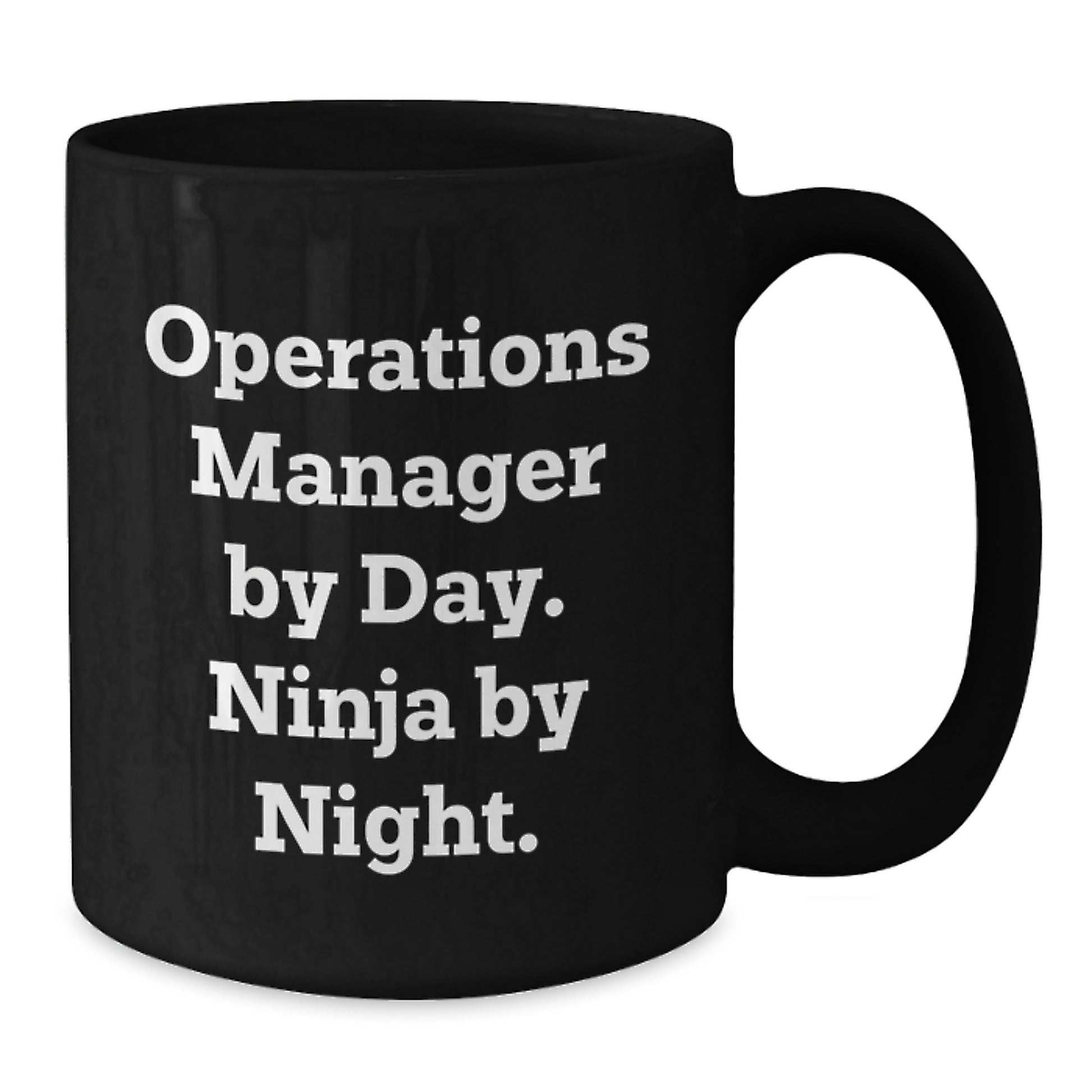Funny Operations Manager Gifts from Men to Operations Manager at Christmas, Black Coffee Mug with 'Operations Manager By Day. Ninja By Night.' Quote, Perfect for Coffee Lovers - Additional