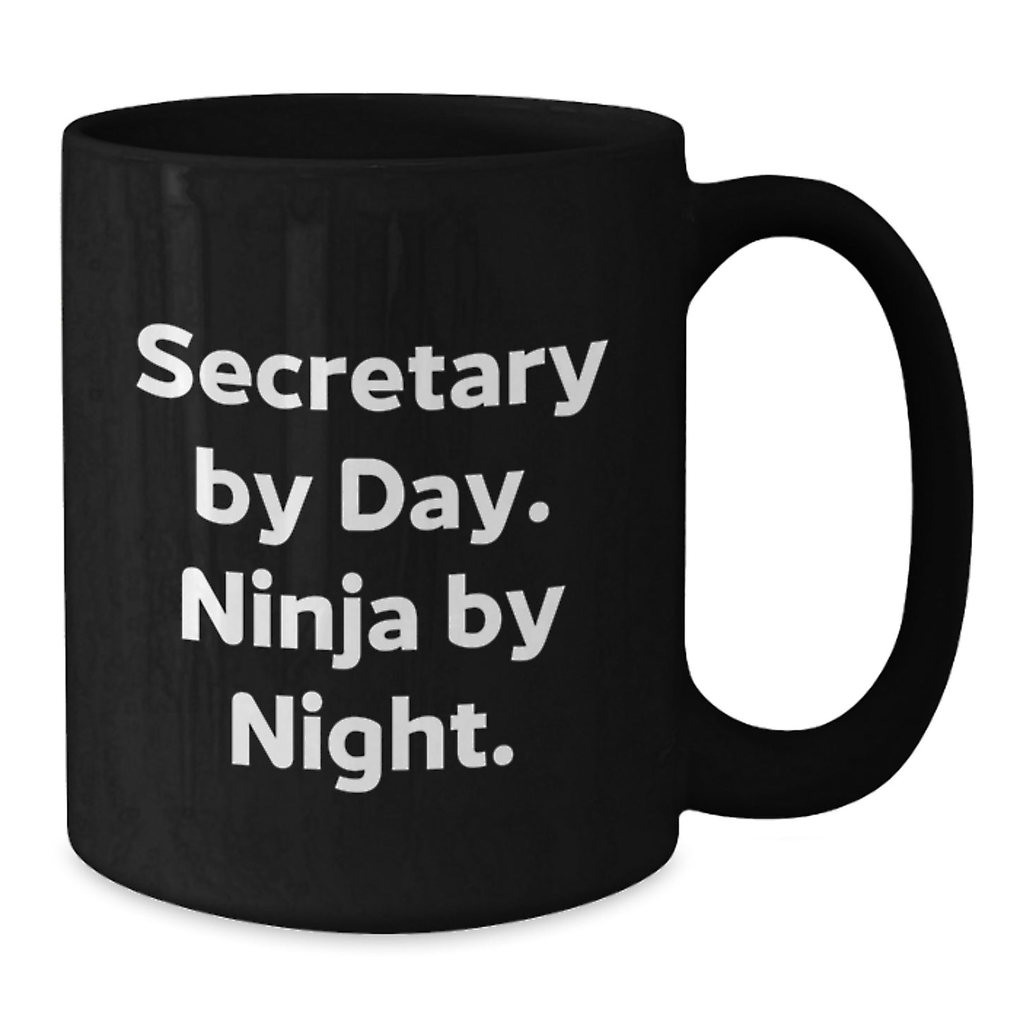 Funny Secretary Gifts from Friends, Black Coffee Mugs for Secretary by Day Ninja By Night, Unique Graduation Unique Gifts - Additional