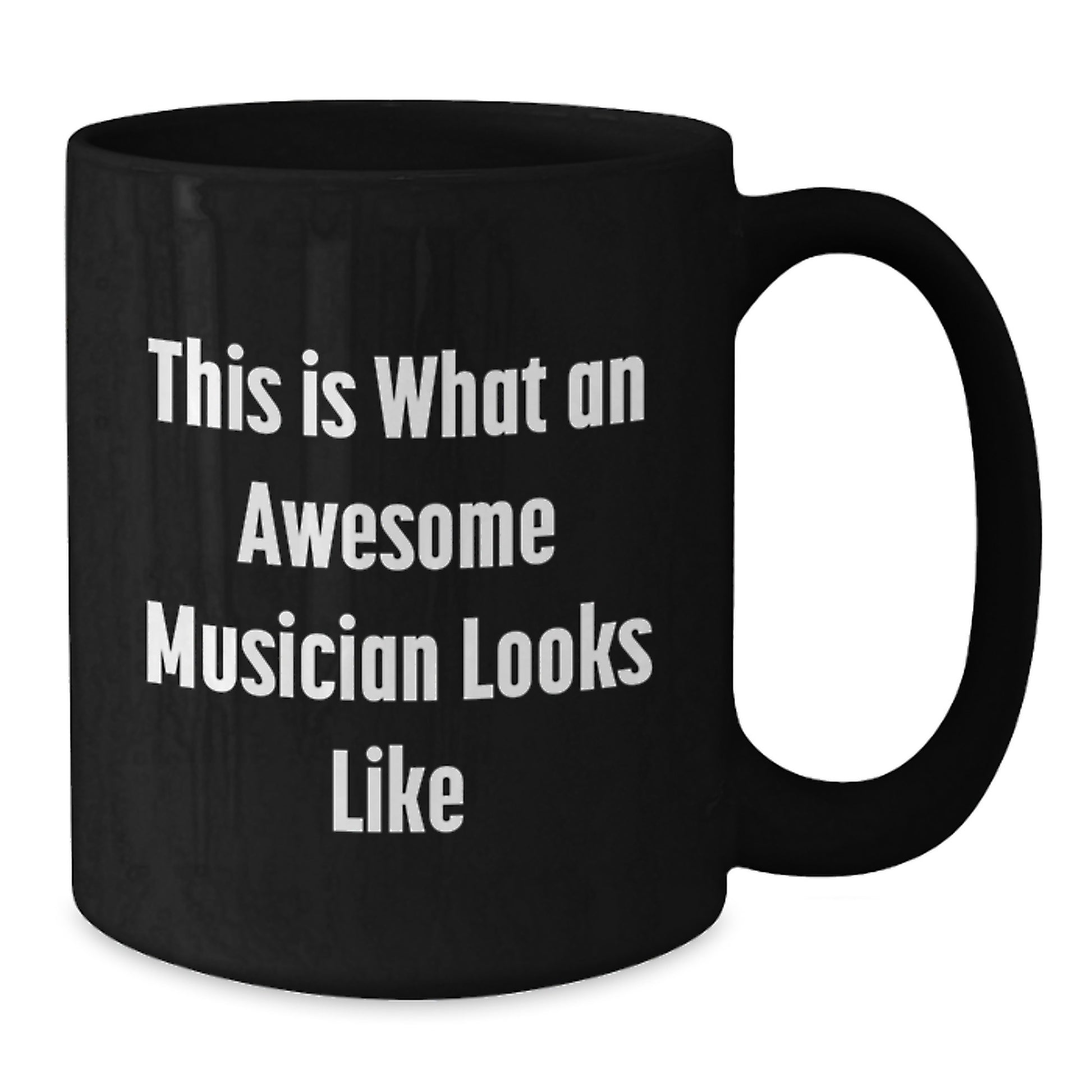 Funny Musician Gifts from Friends to Musician Men This Is What An Awesome Musician Looks Like Black Coffee Mug - Additional