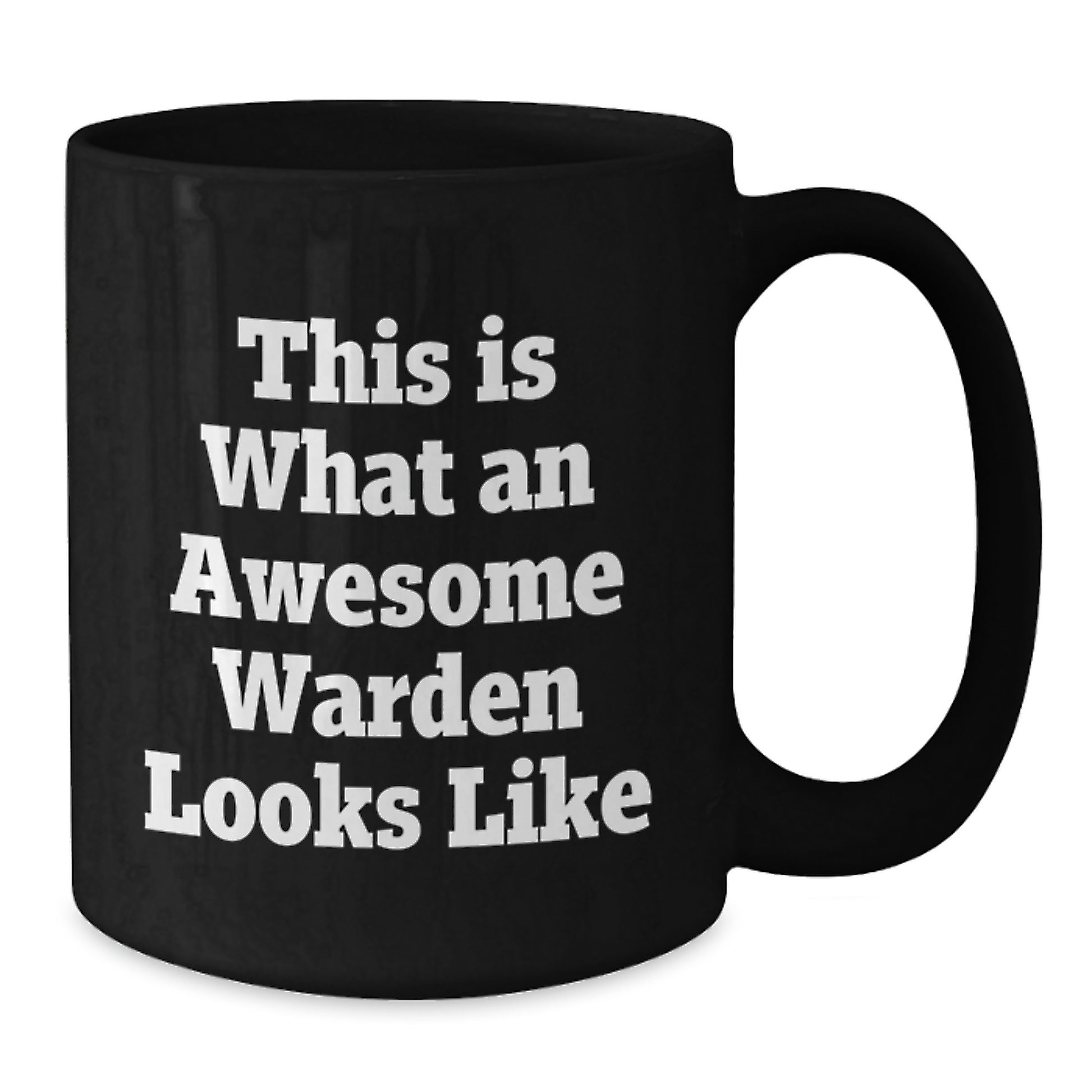 Funny Warden Gifts from Friends for Warden, Warden Black Coffee Mug, This Is What An Awesome Warden Looks Like, Black Coffee Mug, Graduation Unique Gifts, Funny Warden Motivation Mugs - Additional