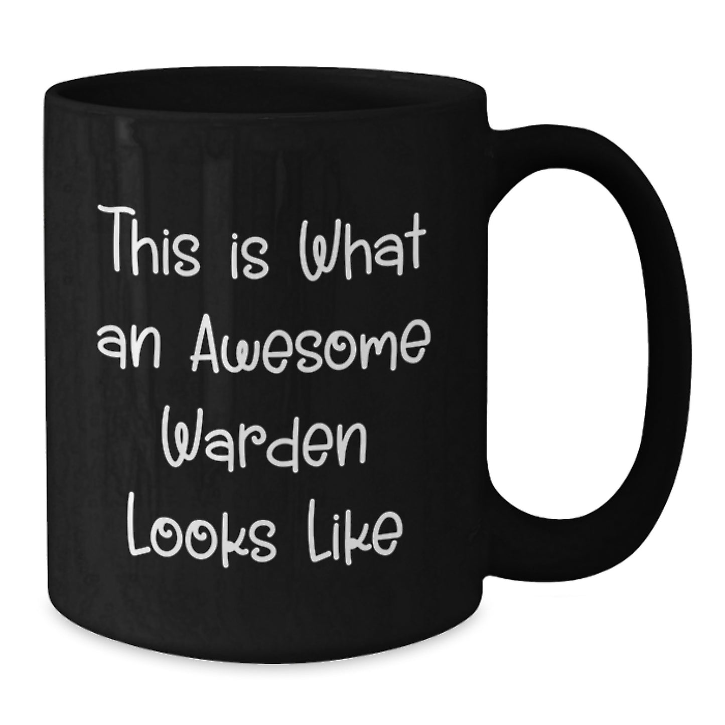 Funny Warden Graduation Unique Gifts from Friends to Awesome Warden Black Coffee Mug, This Is What An Awesome Warden Looks Like - Additional